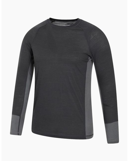 Mountain Warehouse Black Long-Sleeved Base Layer Top for men