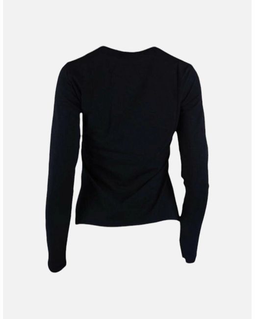 Armani Black Jeans 7V5T04 T-Shirt Long Sleeve Crew Neck Stretch Casual Soft Tee