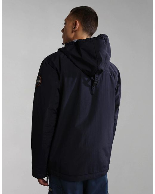 Napapijri Blue Rainforest Winter 3 Hooded Anorak for men