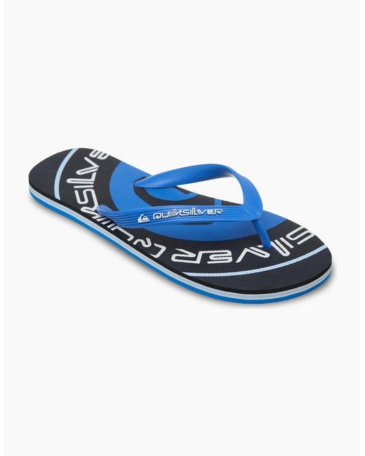 Quiksilver Blue Molokai Screen Flip Flops for men