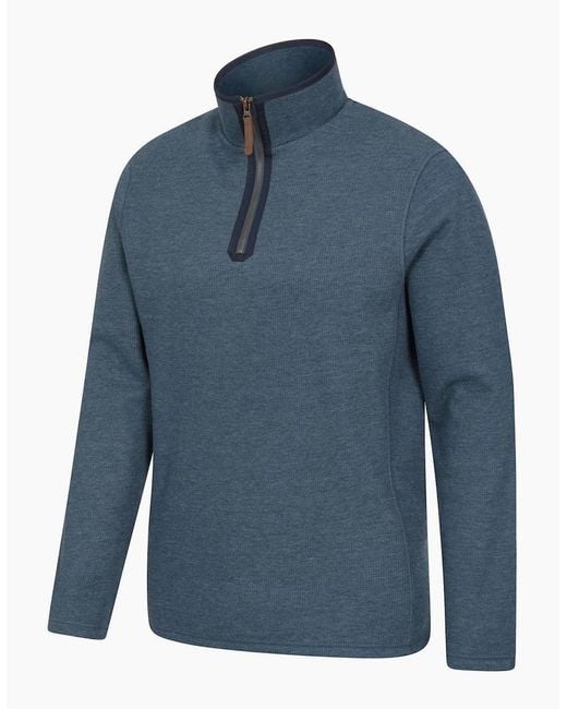 Mountain Warehouse Blue Beta Contrast Zip Top for men