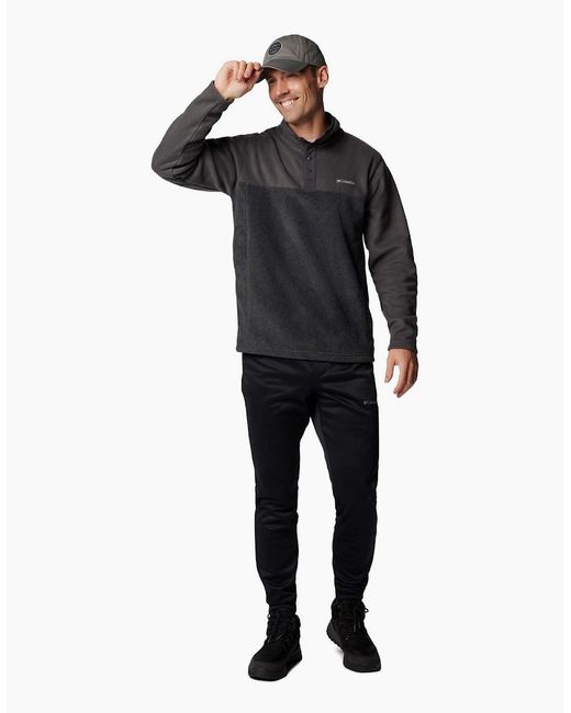Columbia Black Steens Mountain Half Snap Ii Fleece Jacket for men