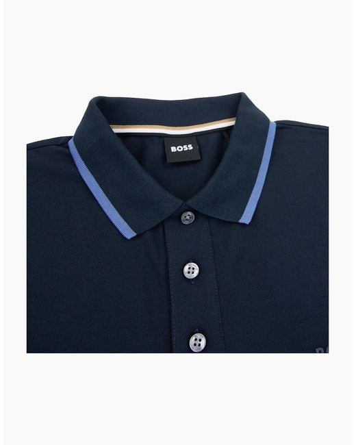 Boss Blue Parlay 190 Polo Shirt 406 for men