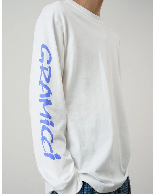 Gramicci White Freedom Long Sleeve T-Shirt for men