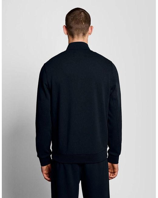Lyle & Scott Blue Cotton Blend Track Jacket for men
