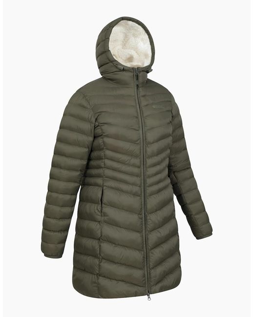 Mountain Warehouse Green Ladies Florence Faux Fur Lined Padded Jacket