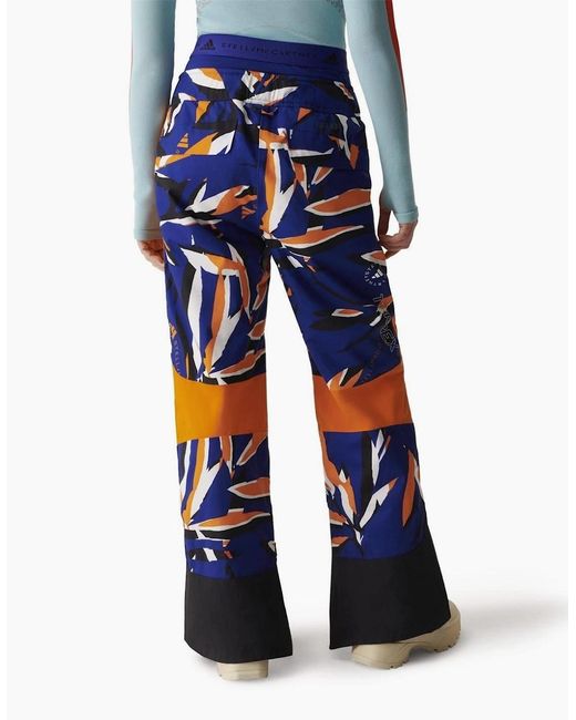 Adidas Blue Abstract Patterned Regular Fit Ski Pants