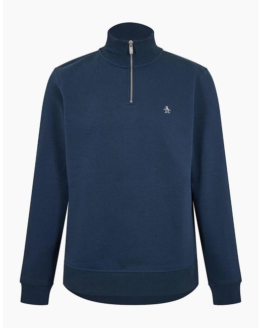 Original Penguin Blue Quarter Zip for men