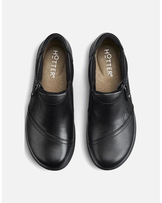 Hotter Black Lope Shoes