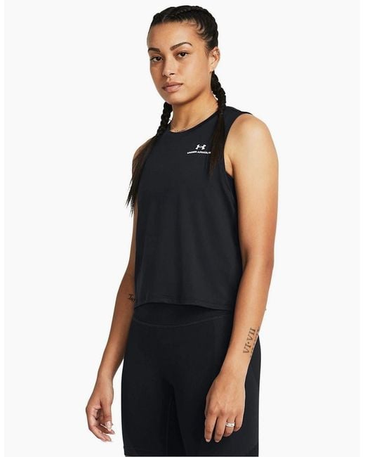 Under Armour Black Vanish Sleeveless Crew Neck Tank Vest