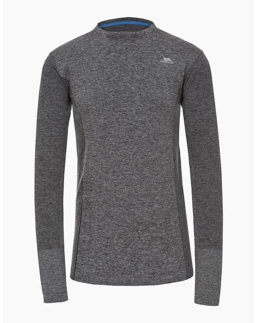 Trespass Gray Timo Long Sleeve Active Top for men