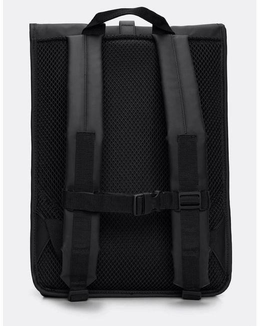 Rains Black Rolltop Rucksack