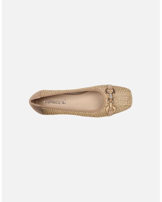 Caprice White Tour Ballet Pumps