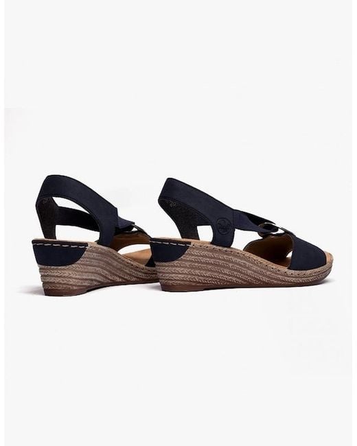 Rieker Blue 624H6-14 Heel Shoes