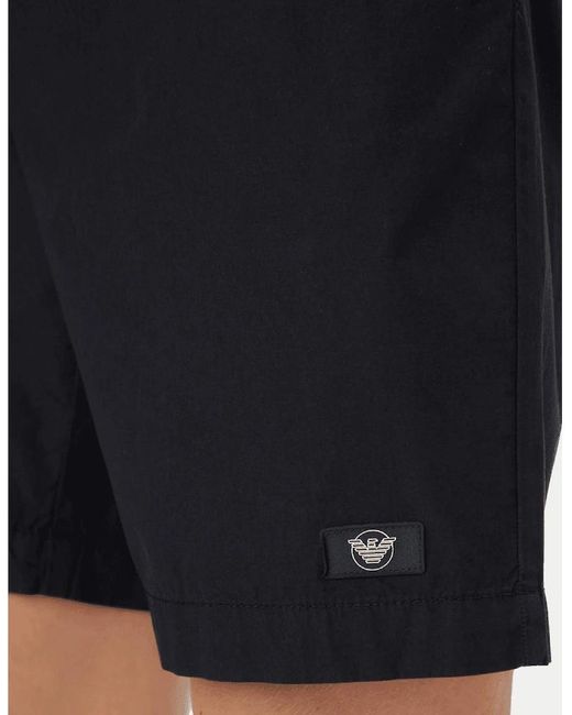 Emporio Armani Blue Cotton Blend Lightweight Chino Shorts for men