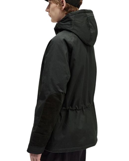 Fred Perry Black Short Snorkel Night Parka Jacket for men