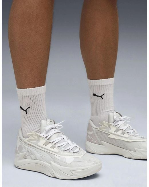 PUMA Gray Scoot Zeros Ii Basketball Trainers for men