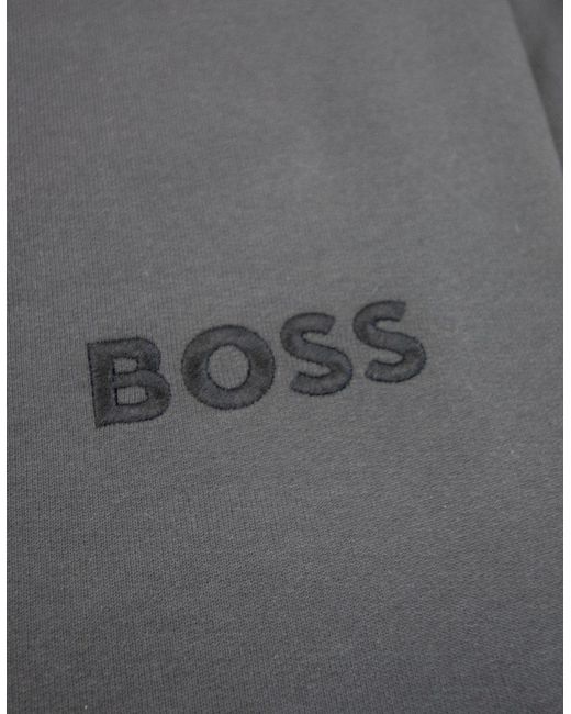 Boss Gray Heritage Embroidered Logo Sweatshirt Dark 022 for men