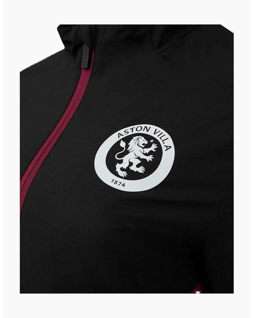 Castore Black Solid Patterned Zipped Pocket Track Jacket