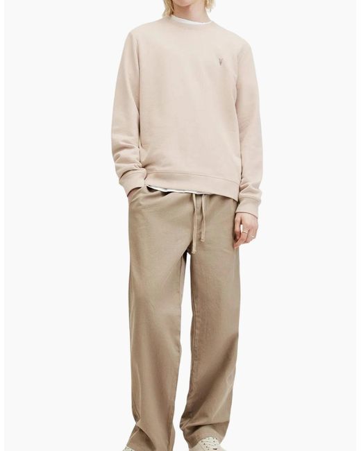 AllSaints Natural All Saints Sweatshirts As Crew Neck Casual Pullover Winter Polyester Jumper for men
