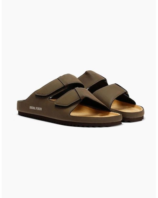 Original Penguin Brown Penguin Panache Sandals for men