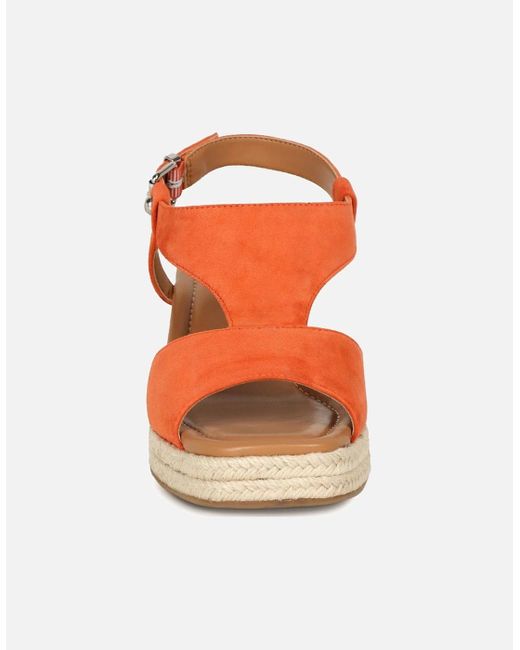 Lotus Orange Madalene Wedge Heel Sandals