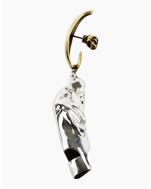 McQueen White Earring