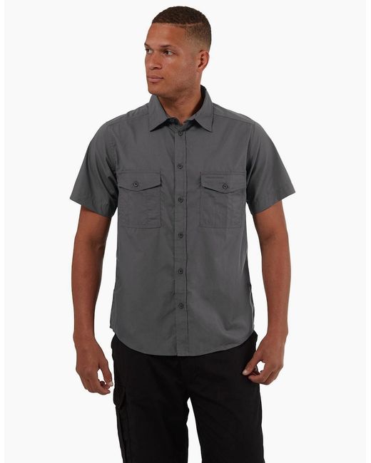 Craghoppers Gray Kiwi Short-Sleeved Shirt for men