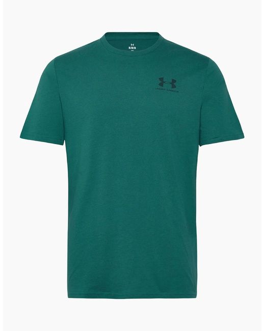 Under Armour Green Sportstyle Chest Logo T-Shirt for men
