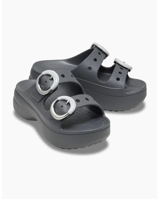 CROCSTM Black Saturday Platform Buckle Eva Carbon Sandals