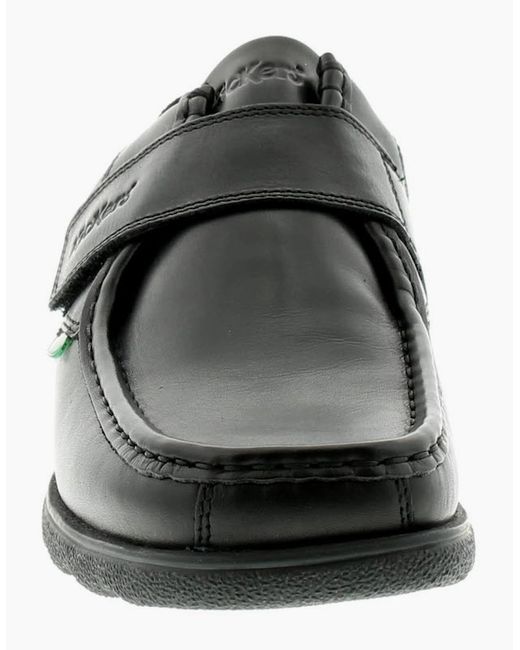 Kickers Black Shoes Work School Fragma Strap 3 Am Leather Uk Size for men