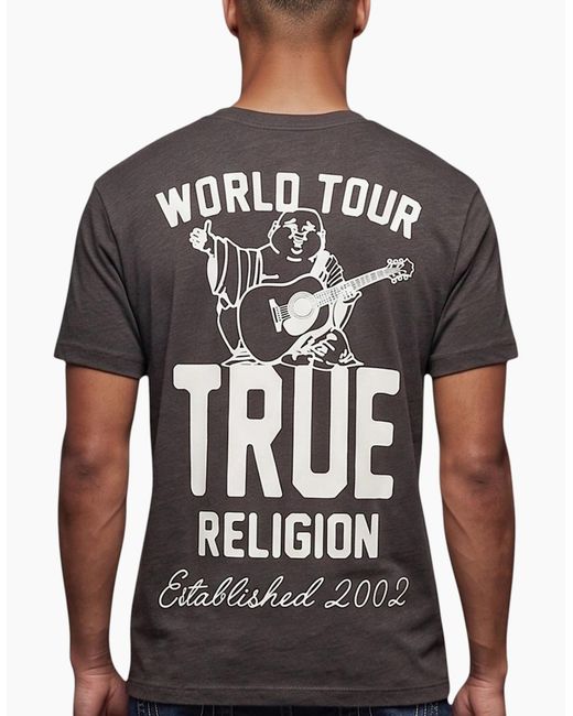 True Religion Black 109553 T Shirts for men
