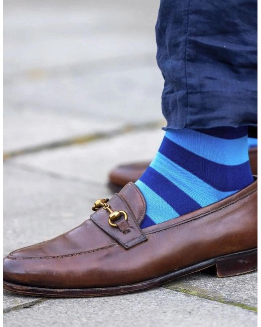 Swole Panda Blue Patterned Bamboo Socks M