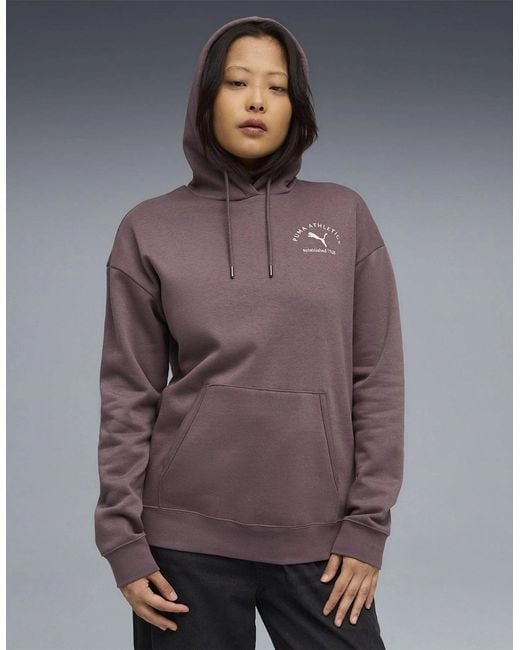 PUMA Purple Class Relaxed Overhead Tech Fleece Hoodie