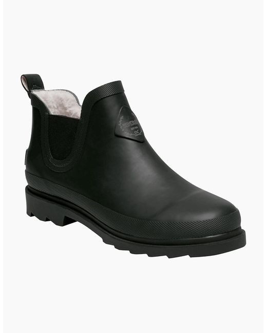 Regatta Black Ladies Harper Faux Fur Lined Ankle Wellingtons