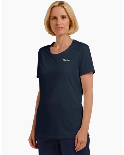 Jack Wolfskin Blue Tech Short Sleeve T-Shirt