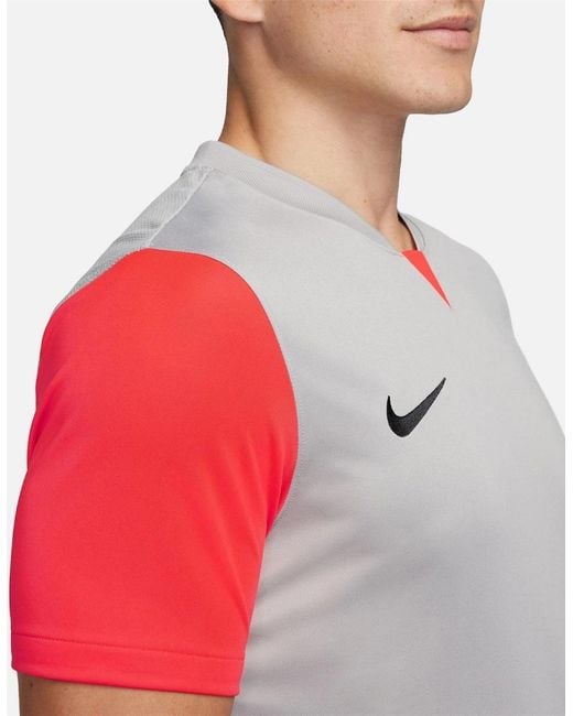 Nike Red V-Neck Short Sleeve Slim Fit Jersey T-Shirt for men