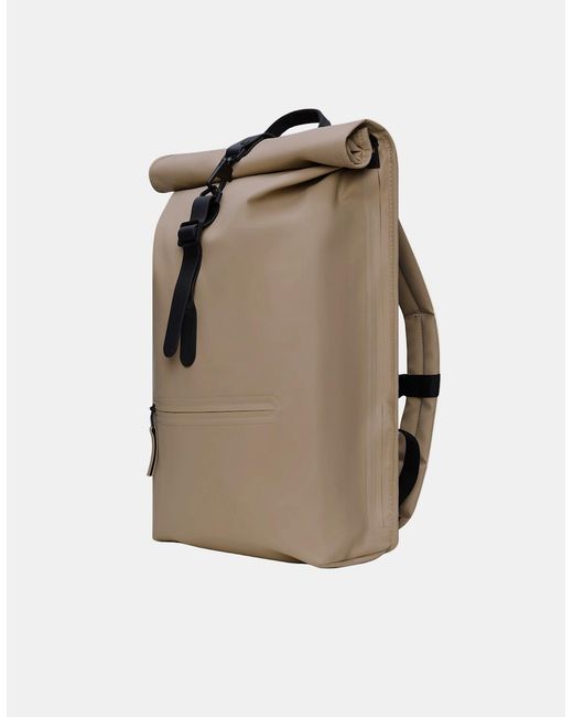 Rains Green Rolltop Rucksack