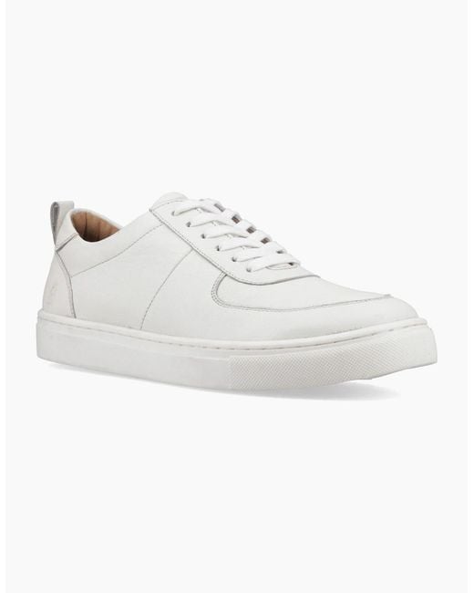 Hush Puppies White Ciro Leather Trainers for men