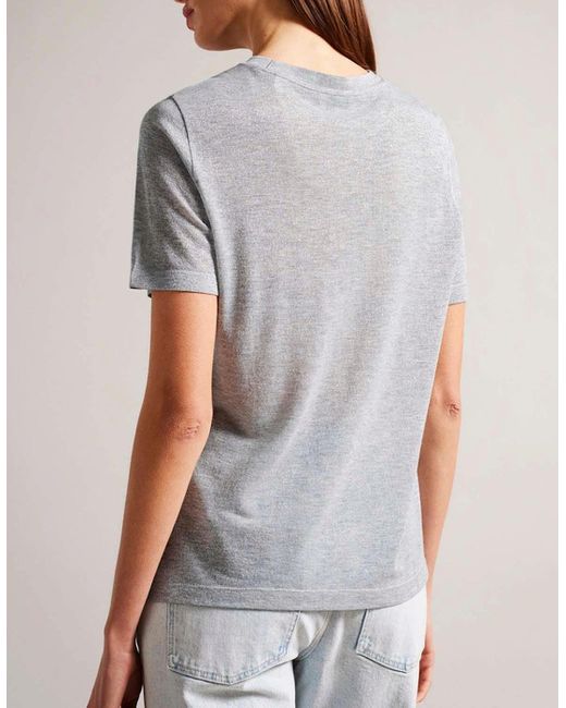 Ted Baker Gray Tedin Graphic T-Shirt