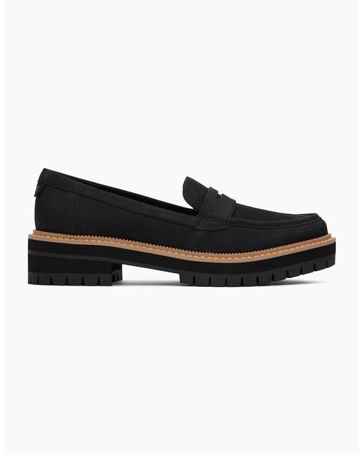 TOMS Black Cara Loafers