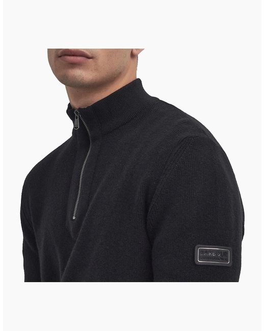 Barbour Blue Crawley Half-Zip Knit for men