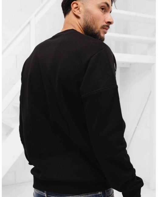 EA7 Black Tape Sleeve Sweatshirt for men