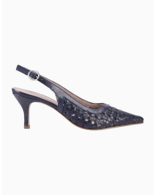 Hush Puppies Blue Dalia Kitten Slingback Court Shoes