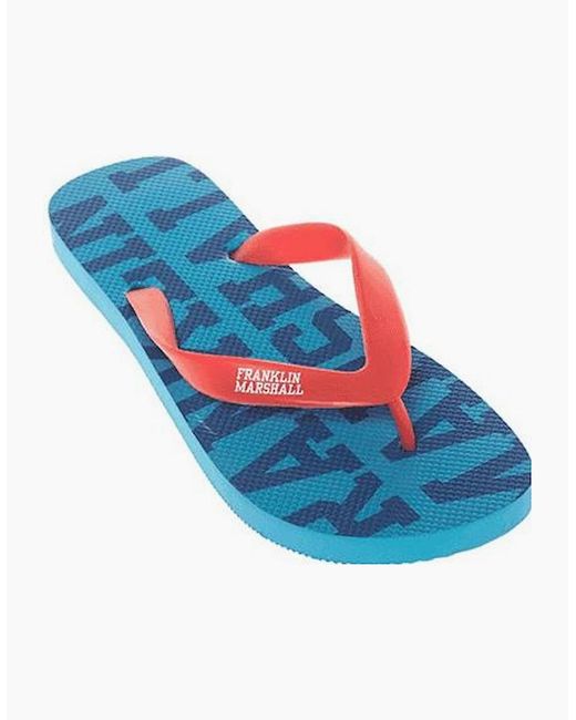 Franklin & Marshall Blue Ua985 Atlantic Flip Flop for men