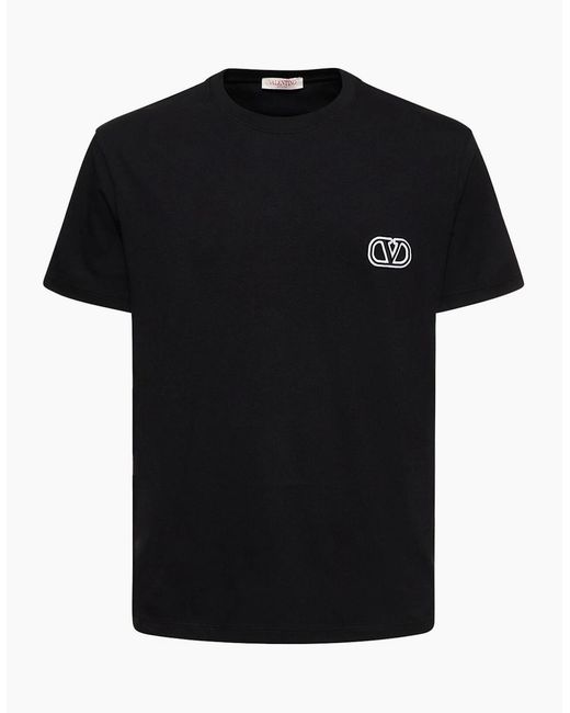 Valentino Black Vlogo Signature Patch T-Shirt for men