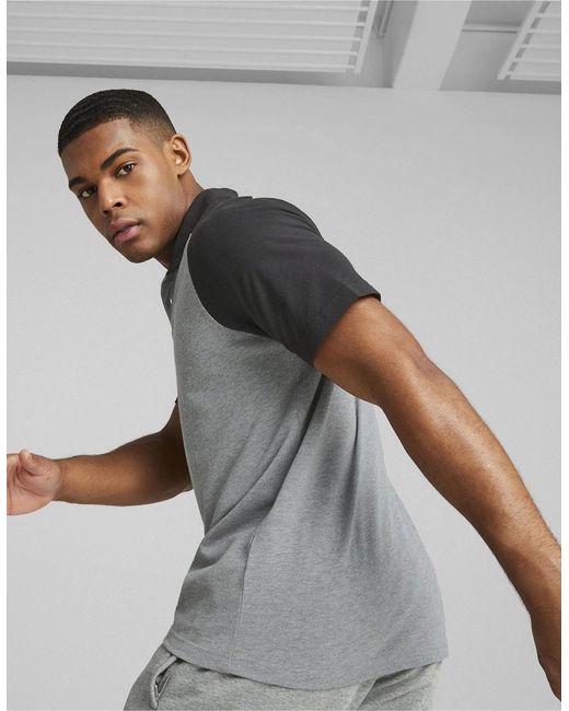 PUMA Gray Teamcup Casuals Polo Shirt for men