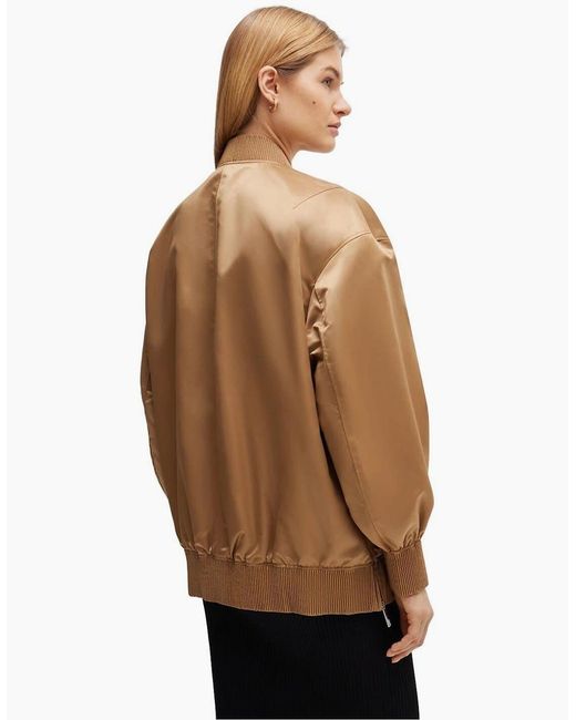 Boss Brown Short Bomber Oversize Jacket