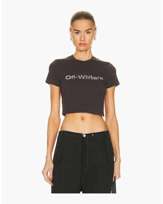 Off-White c/o Virgil Abloh Purple Bling Bounce 90S Fit Tee Dark