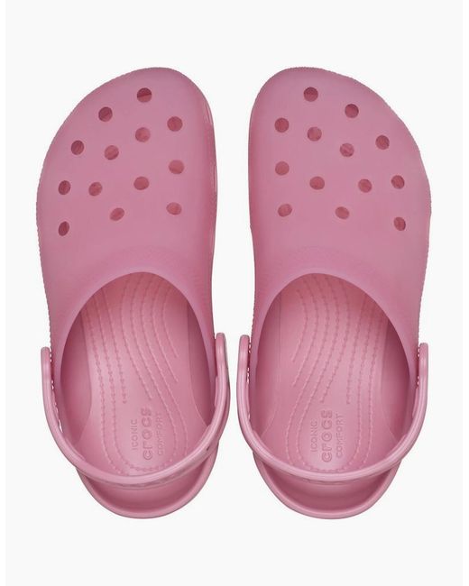 CROCSTM Pink Classic Frosted Thermoplastic Rosette Clogs